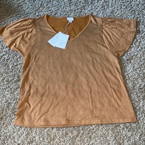 A New Day brown short sleeved shirt